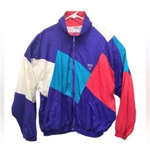 Vintage Todd1 Track Jacket Adult M Color Block‎ 80’s 90's Windbreaker Men.
